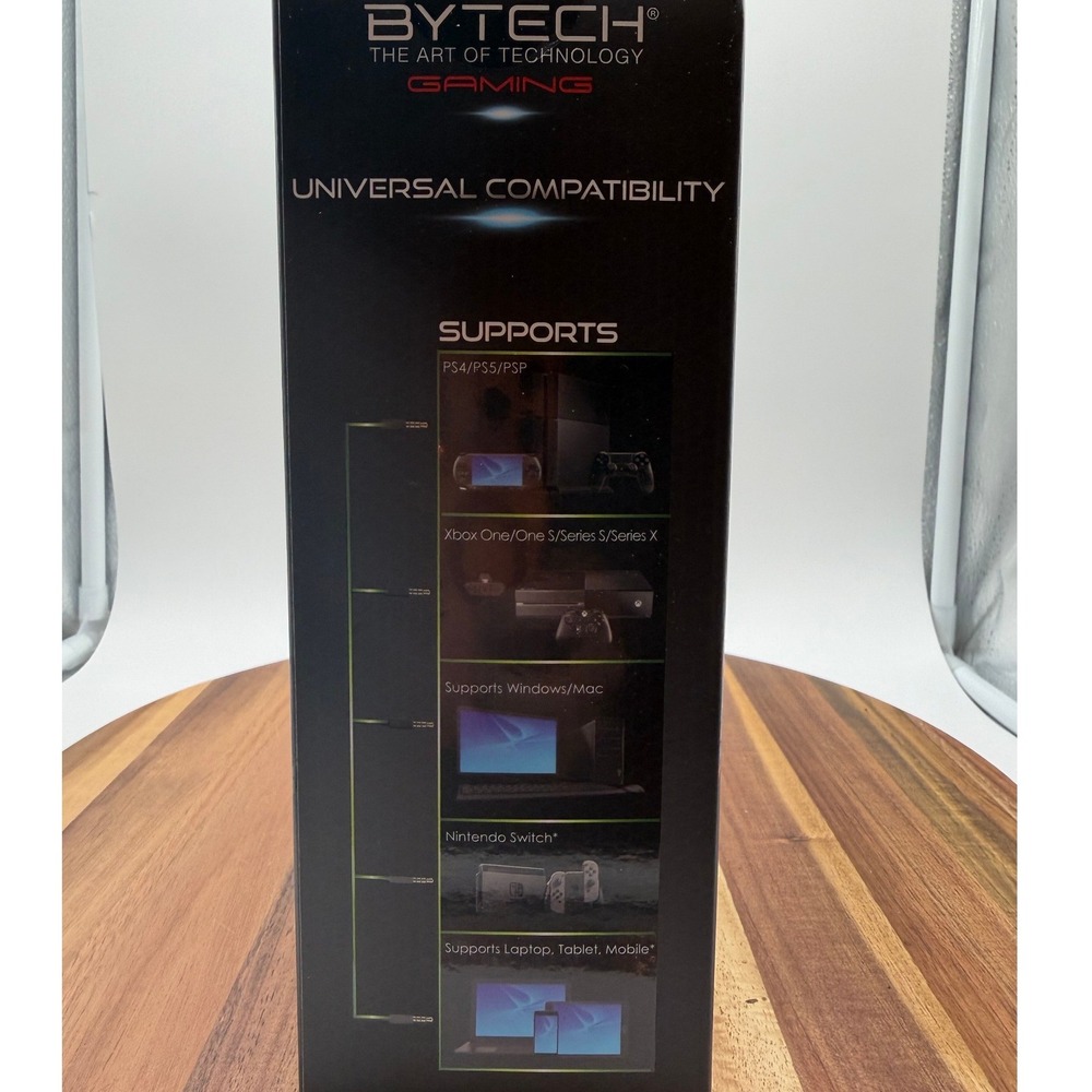 Bytech Wired Gaming Headset with RGB LED Backlight Mic Black 0573 - Picture 6 of 7